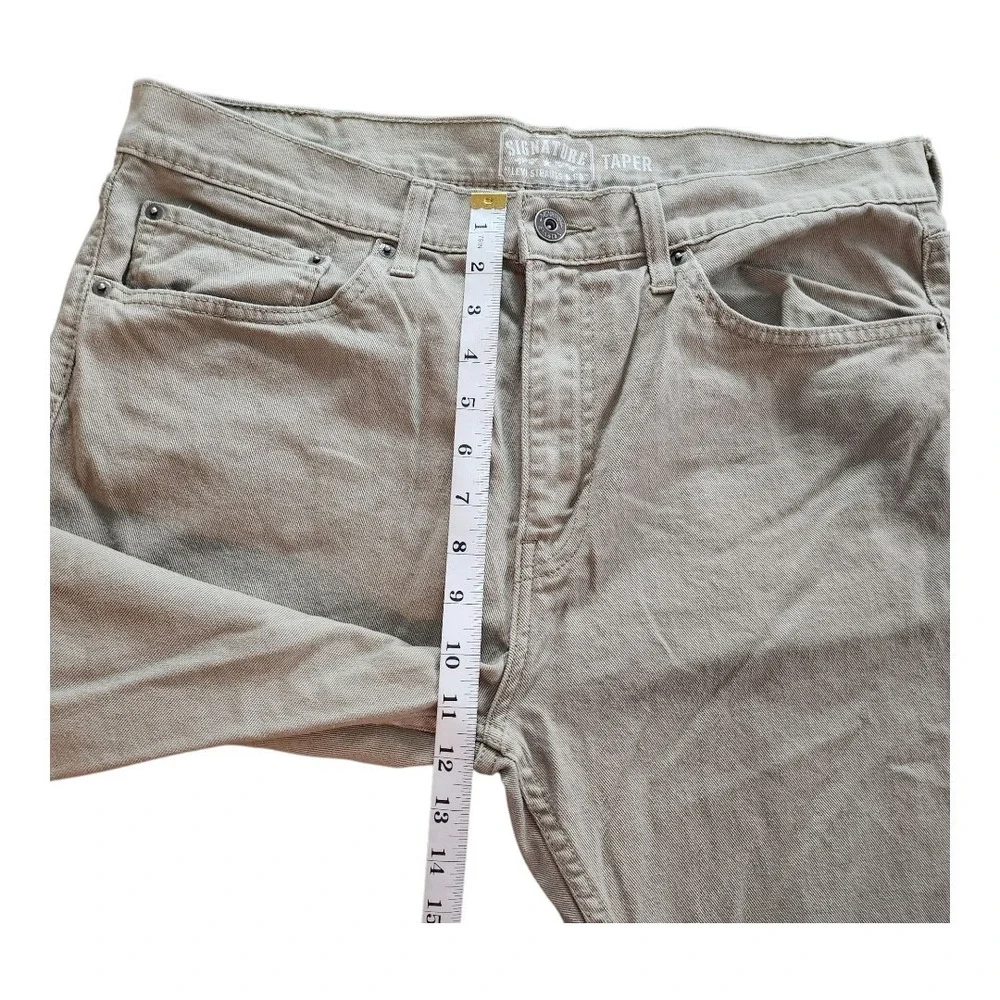 Levis Jeans Mens 34x30 More Like 36x30.5 Light wash Beige Levi's Signature Taper